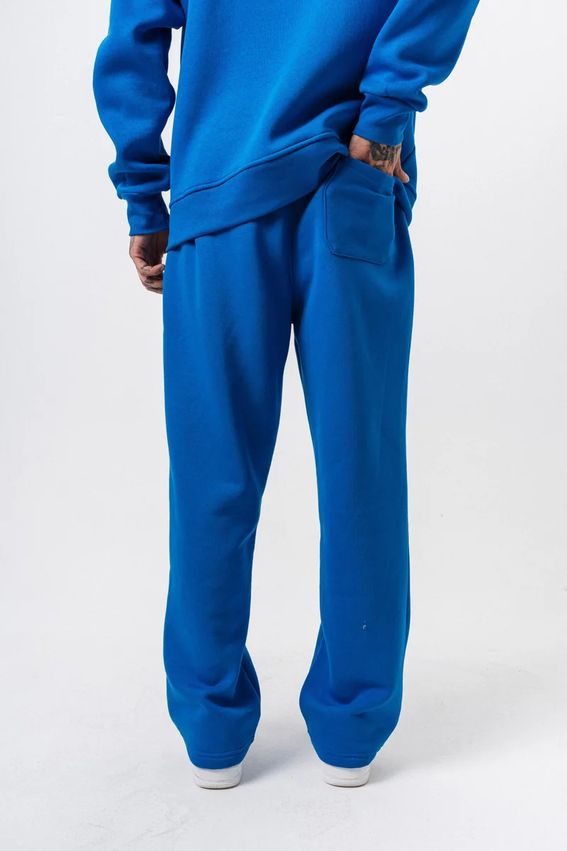 RESPIRE Men's Respire Letter Detail Basic Baggy Sweatpants Blue